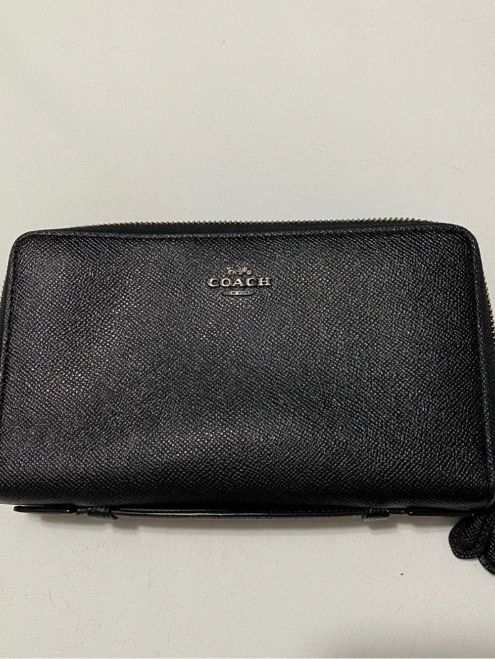 NEW Coach Black Travel Organizer Accordion Leather Wallet